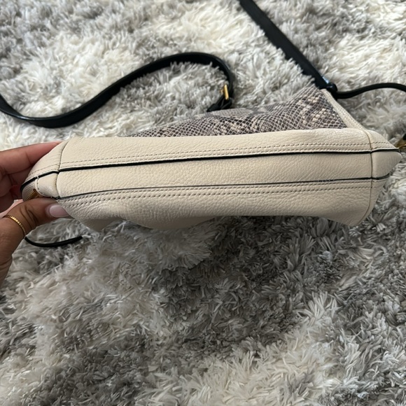 Fossil Cream/Snake Print Crossbody - Picture 2 of 15